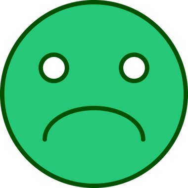 Üzgün Emoji. Vektör illüstrasyonu