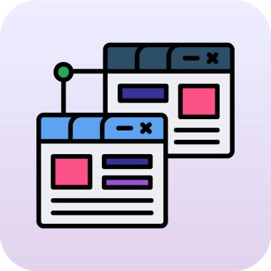 Renk çizgisi simgesi olan web sayfası