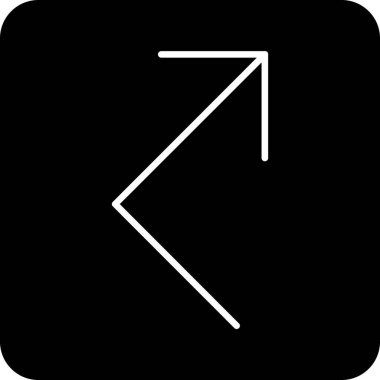 ok sağ yön simgesi ana hat biçiminde