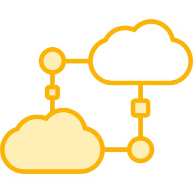 bulut teknolojisi simgesi, vektör illüstrasyonu