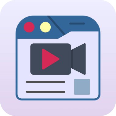 video simgesi vektör illüstrasyonu