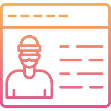 Avatar man simgesi, basit tasarım illüstrasyonu