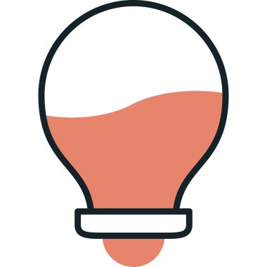 Ampul, illüstrasyon, vektör, beyaz arkaplan üzerinde.