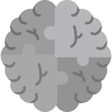 Beyin. Web simgesi basit illüstrasyon