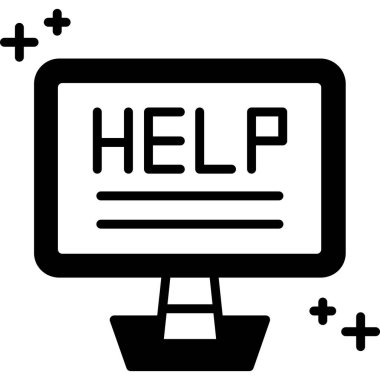 Web simgesi, vektör illüstrasyonuna yardım