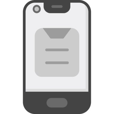 cep telefonu simgesi. Web için akıllı telefon vektör simgelerinin basit çizimi