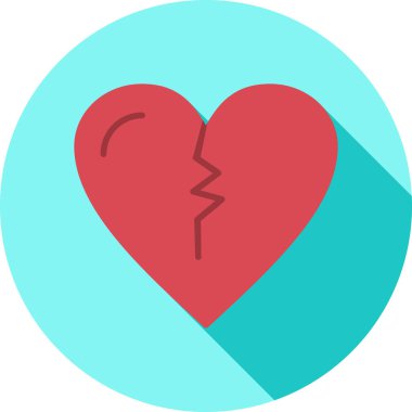 Kalp ikonu vektör illüstrasyonu