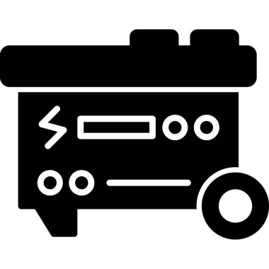 Otobüs. Web simgesi vektör illüstrasyonu