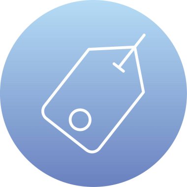 Moda stili izole edilmiş arka planda alışveriş etiketi simgesi