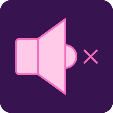 Hoparlör simgesi, vektör illüstrasyonu