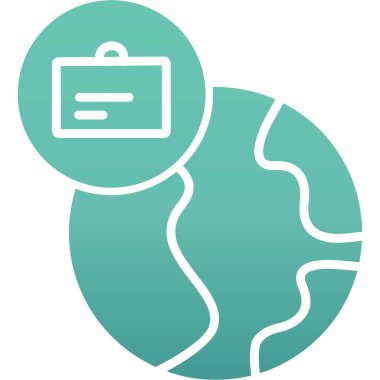 Seyahat ve tatil simgesinin vektör çizimi