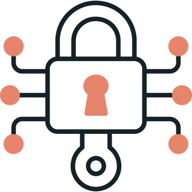 Kilit. Web simgesi basit tasarım