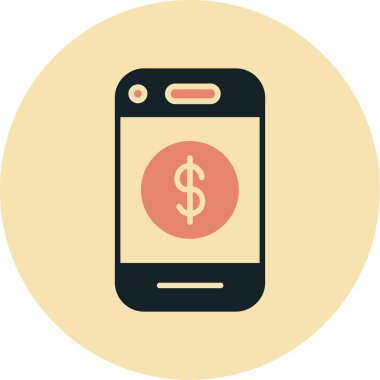 Dolar vektör sembolü düz simge