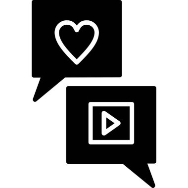 Kalp ikonu. Basit tasarım. vektör illüstrasyonu