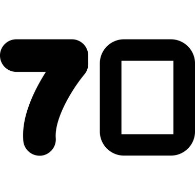 77 yıl 77 vektör simgesi