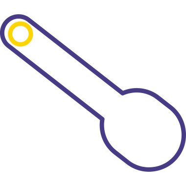 Tek izole edilmiş anahtar simgesinin vektör çizimi