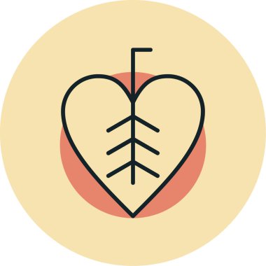 Kalp. Web simgesi basit illüstrasyon