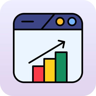 Grafik simgesi olan grafik. Basit tasarım