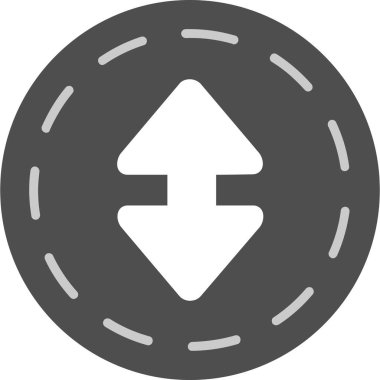 Tek bir yalıtılmış ok simgesinin vektör çizimi