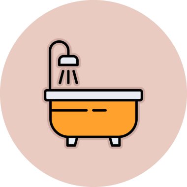 Banyo simgesinin vektör illüstrasyonu