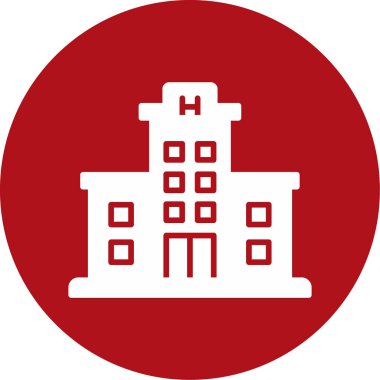 Hastane inşa vektör illüstrasyonu