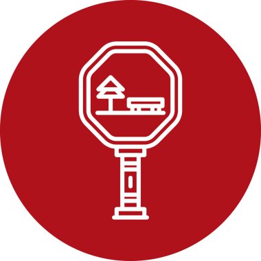 Benzersiz yol işareti vektör simgesi