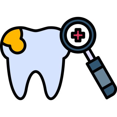 Diş bakımı. Web simgesi