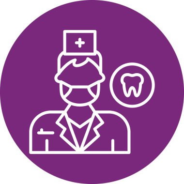 Tıbbi maskeli bir doktor, vektör çizimi