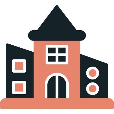 Bina. Web simgesi basit tasarım