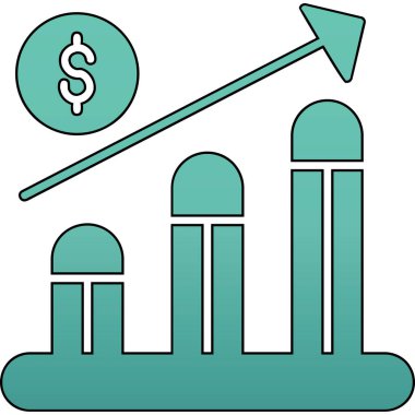 grafik büyüme grafiği simgesi