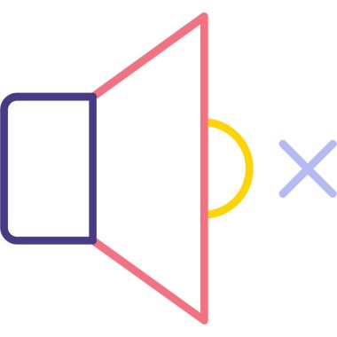 Konuşmacı simgesi. Basit tasarım