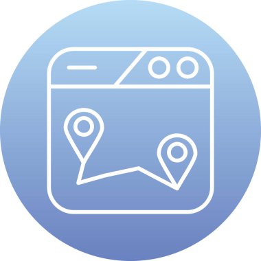 vektör konumu web sayfası simgesi