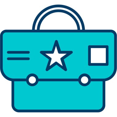 Çanta. Web simgesi basit illüstrasyon