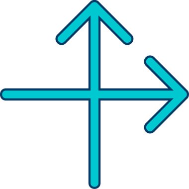 Okun yönleri simgesi doldurulmuş - özet biçimi