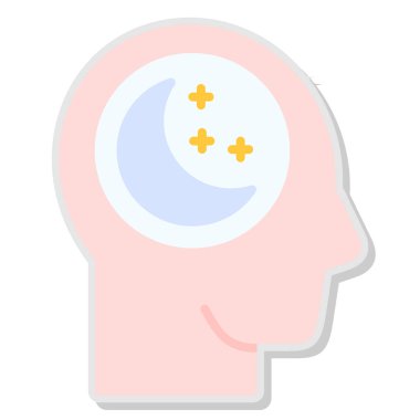 Çizgi film yıldızlı ve uydulu bir gökyüzünün vektör çizimi