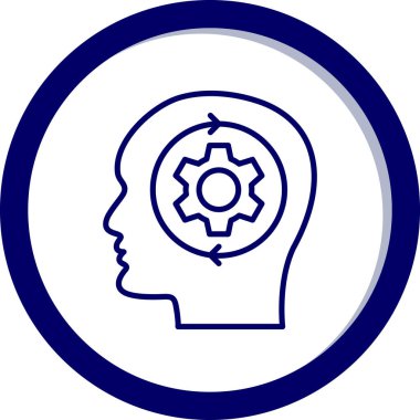 Beyin. Web simgesi basit illüstrasyon