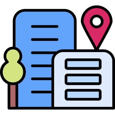 Harita iğnesi. Basit tasarım