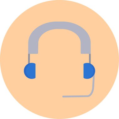 kulaklık simgesi vektör illüstrasyonu