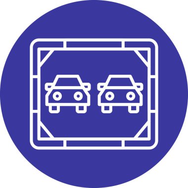 Araba simgesinin vektör illüstrasyonu