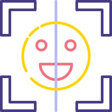 Gülümse. Web simgesi basit illüstrasyon