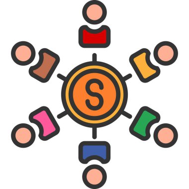 iş yönetimi simgesi, vektör illüstrasyonu