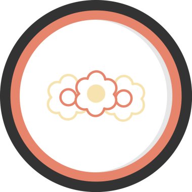 Çiçek. Web simgesi basit illüstrasyon
