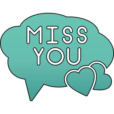 Mesajınızı özledim. Vektör çizimi