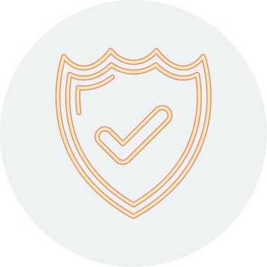 Güvenlik simgesinin vektör illüstrasyonu