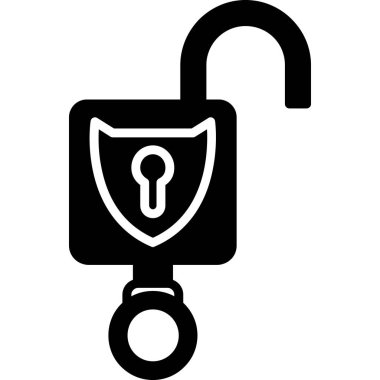 Kilit. Web simgesi basit illüstrasyon