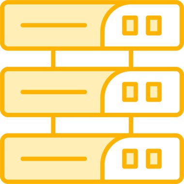 veri depolama sunucusu simgesi - taslak biçimi