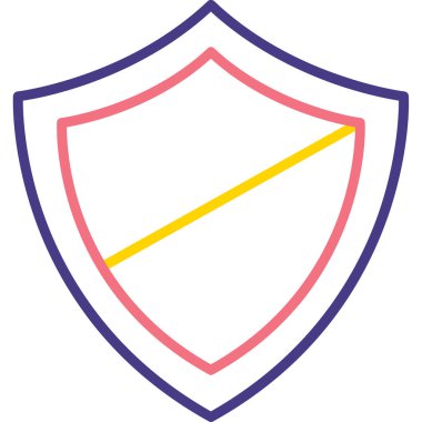 Kalkan. Web simgesi basit illüstrasyon