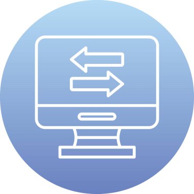 Bilgisayar. Web simgesi basit illüstrasyon