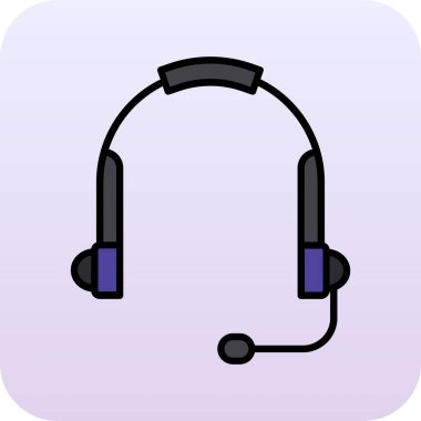 kulaklık simgesi vektör illüstrasyonu