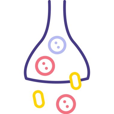 Kimyasal deney ikonu. Kimyasal test vektör simgesi izole edilmiş düz renk